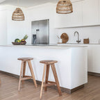 Tabouret de bar en teck Lido | 35x66cm