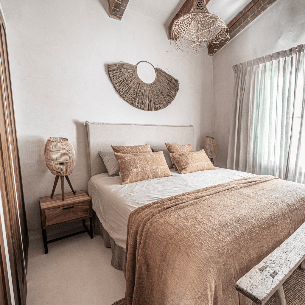 Tête de lit en lin et coton | Naturel