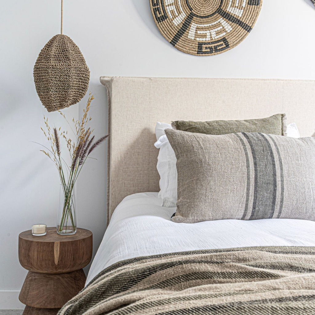 Tête de lit en lin et coton | Naturel