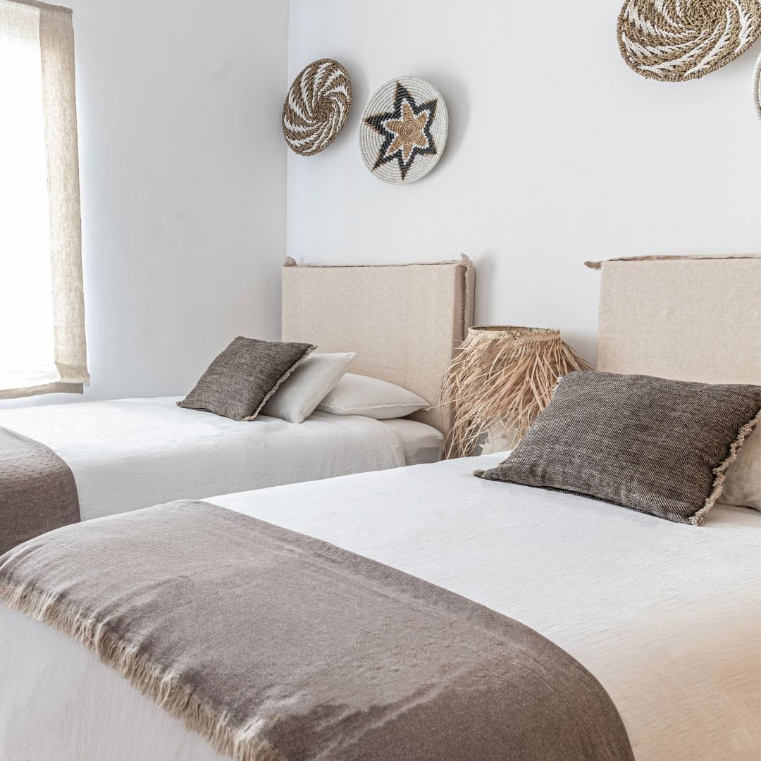 Tête de lit en lin et coton | Naturel