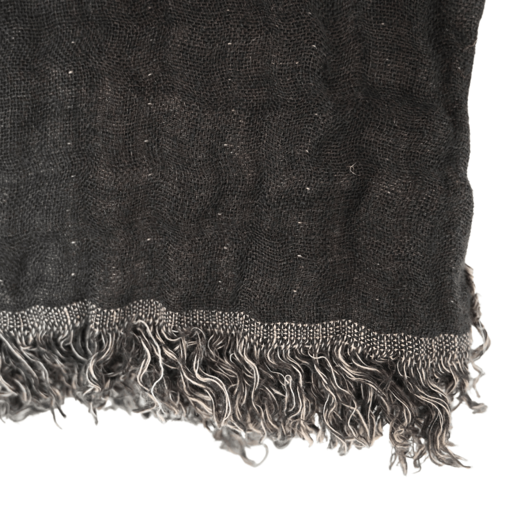 Housse de couette en lin | Naturel/Noir | 135x200cm