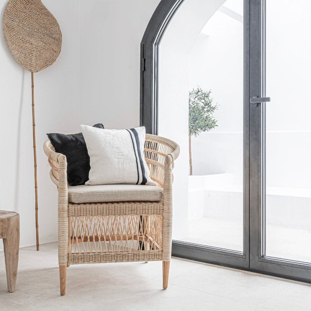 Fronce de coussin en lin | Noir 45x45cm