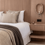 Fronce de coussin en lin | Bord brodé | Naturel 40x60cm