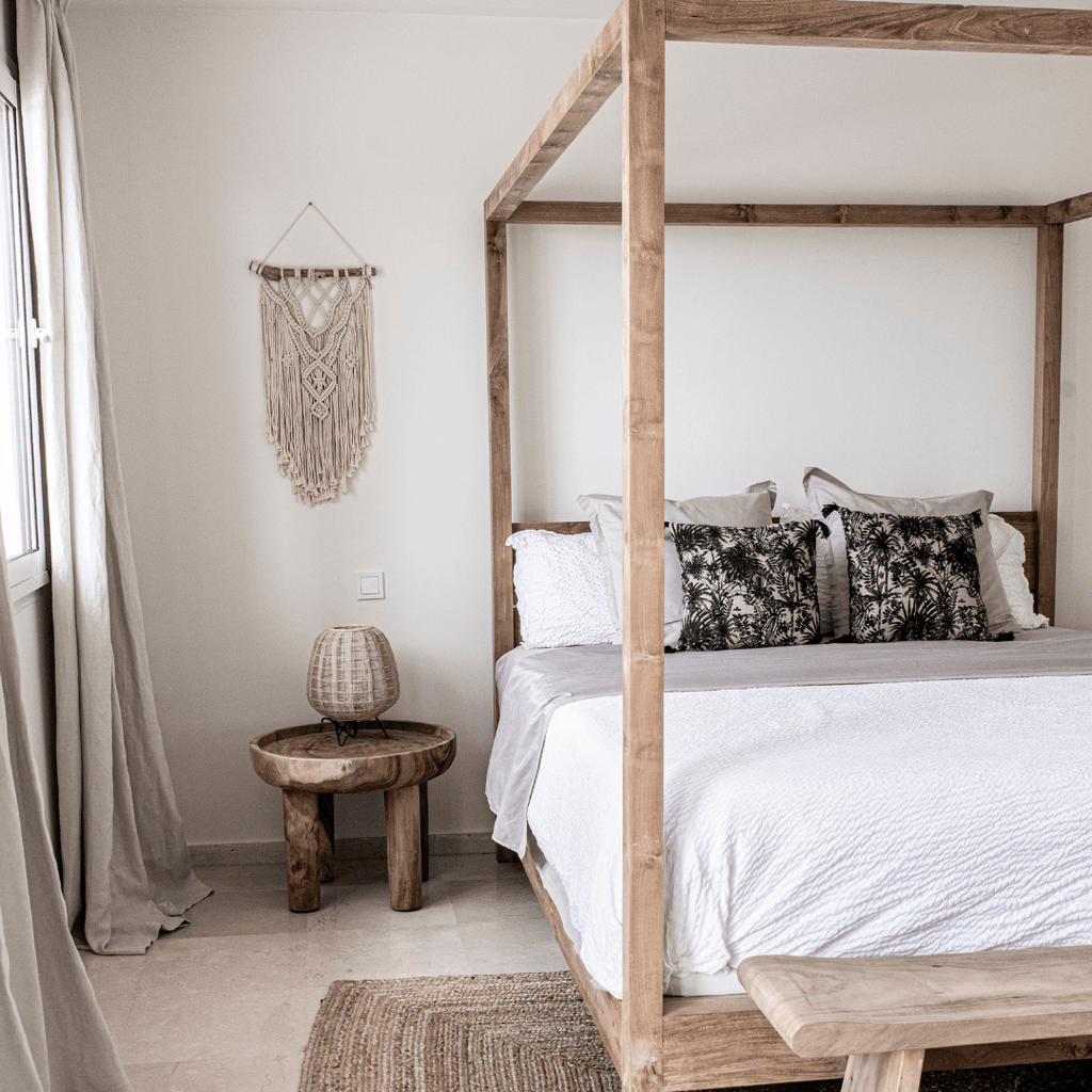 Fronce de coussin en lin | Mahe Palm | Kaki 45x45cm