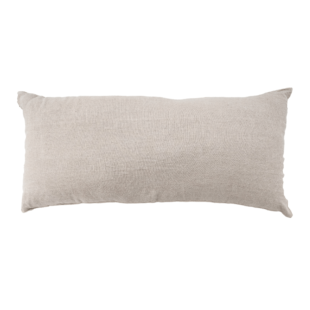 Fronce de coussin en lin Nai Edge | Naturel 55x110 cm