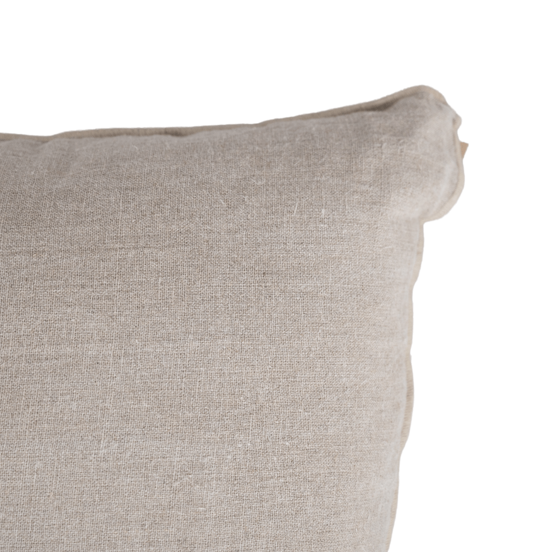 Fronce de coussin en lin Nai Edge | Naturel 55x110 cm