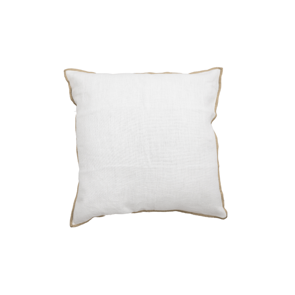 Fronce de lin pour coussin Nai Edge | Blanc 45x45cm