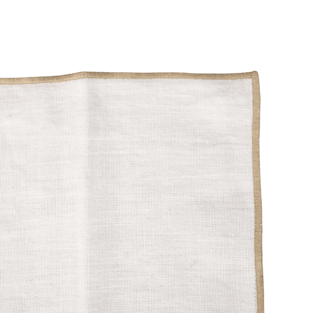 Fronce de lin pour coussin Nai Edge | Blanc 45x45cm