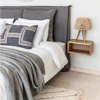 Fronce de coussin en lin | Granit lavé à la pierre 80x80cm