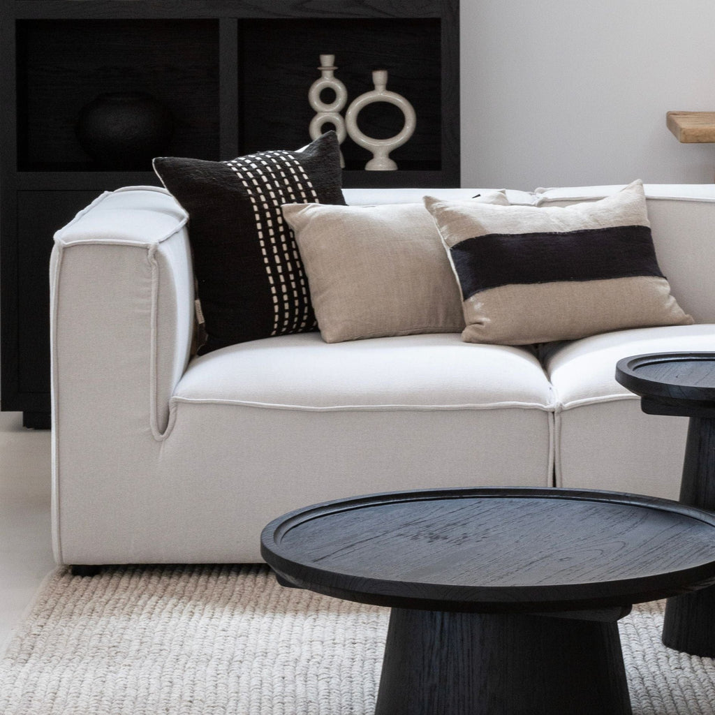 Fronce de coussin en lin | Lavé à la pierre, naturel | 40x60cm