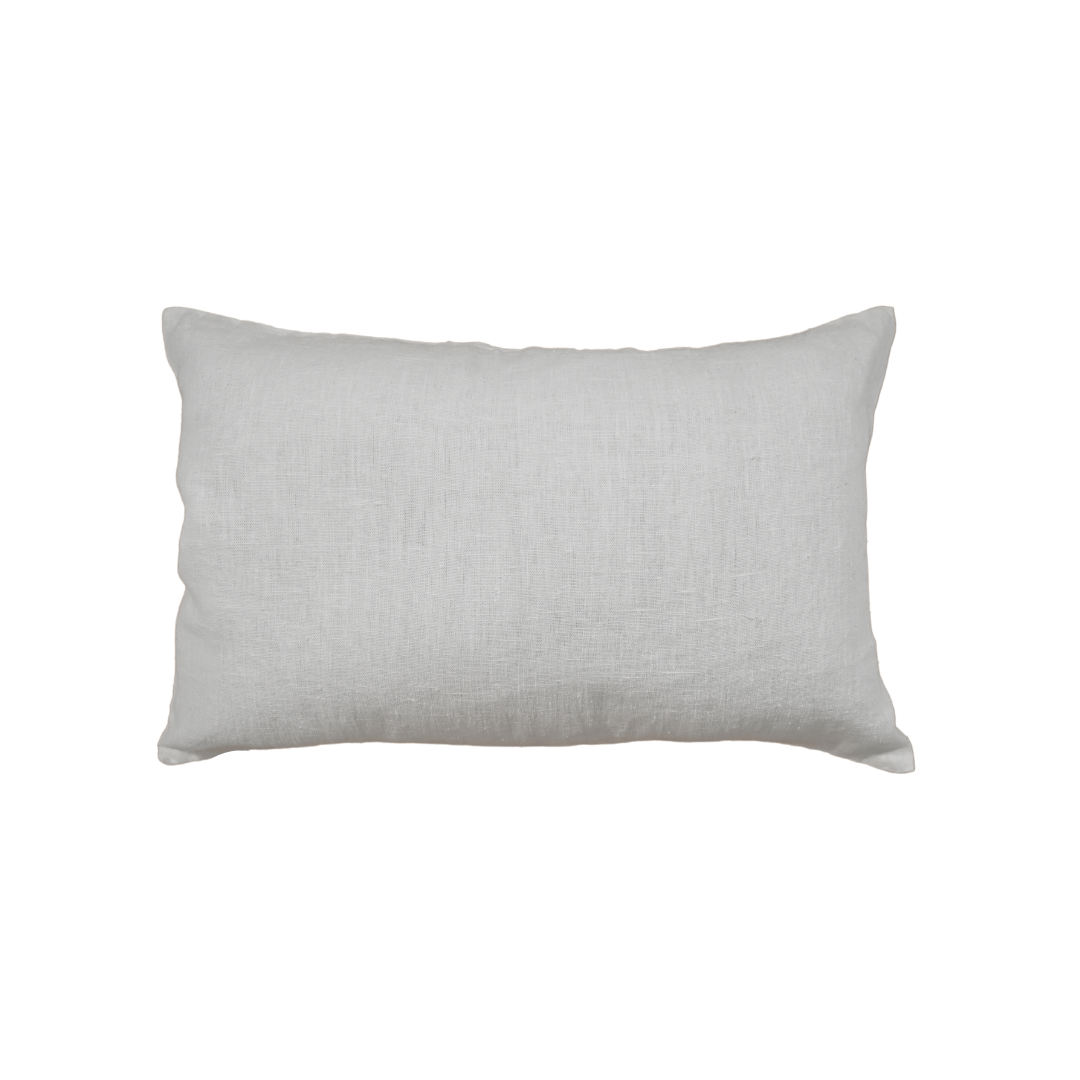 Fronce de coussin en lin | Blanc lavé | 40x60cm