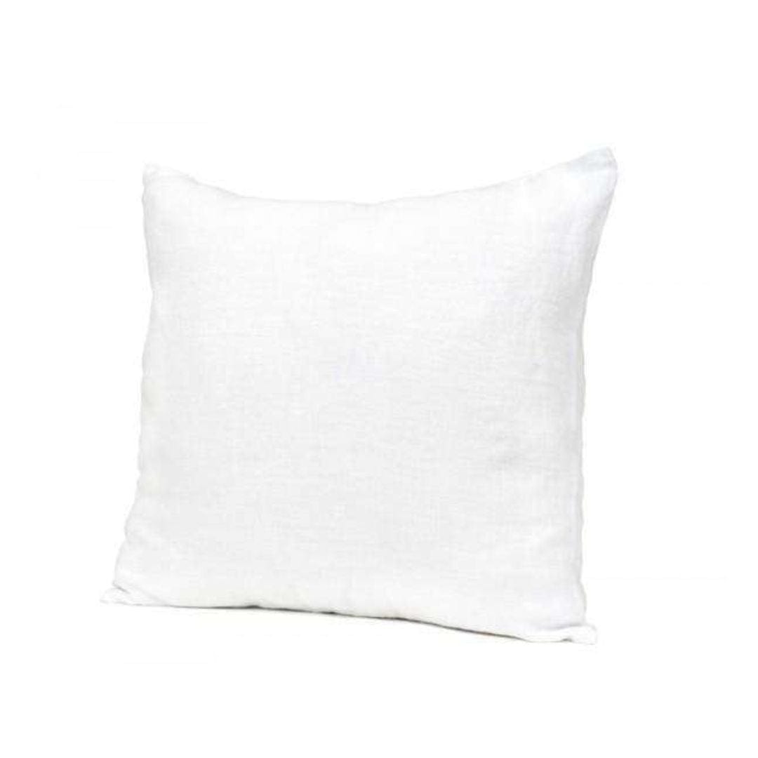 Fronce de coussin en lin | Blanc lavé | 45x45cm