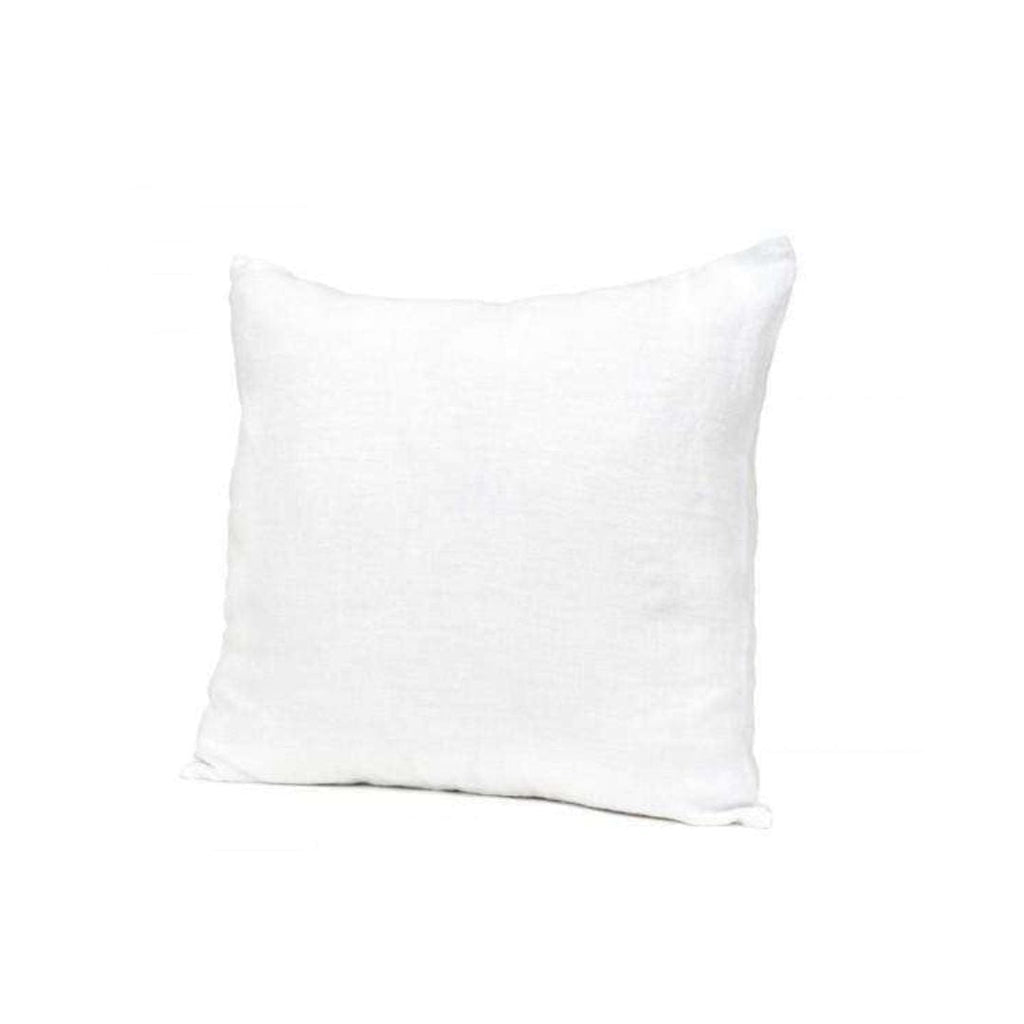 Fronce de coussin en lin | Blanc lavé | 45x45cm