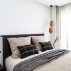 Tête de lit en lin | Noir