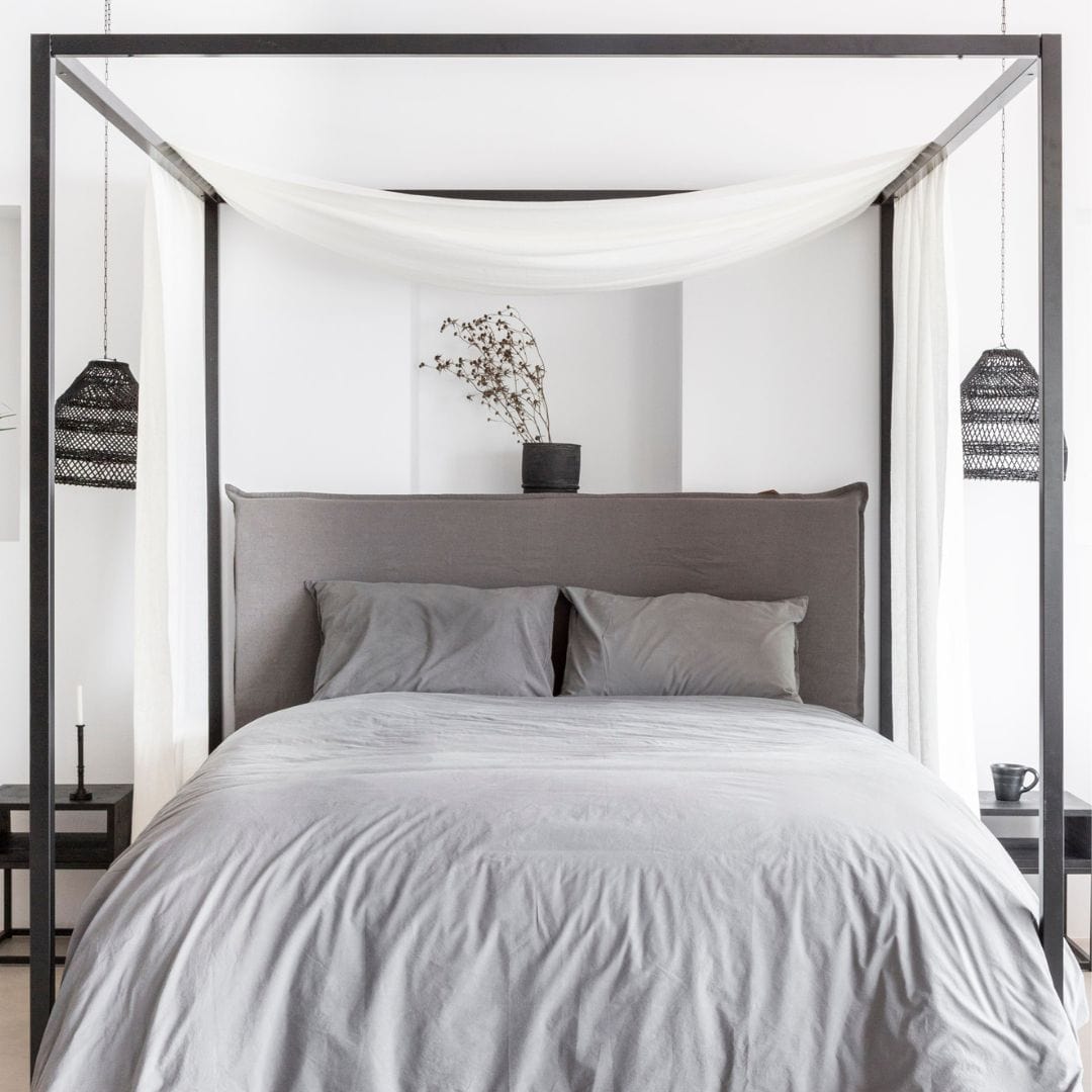 Tête de lit en lin | Granit