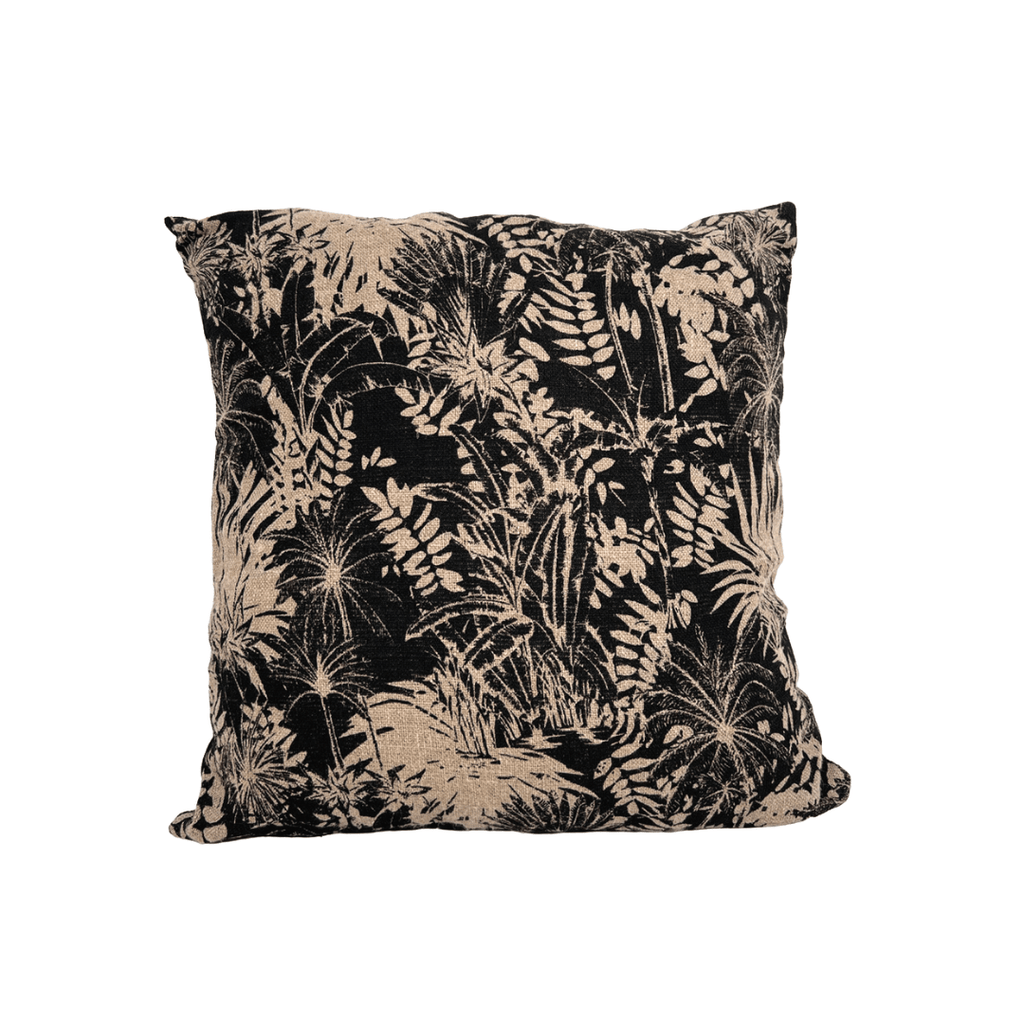 Fronde de palmier Ahe | Housse de coussin en lin | Naturel 45x45cm