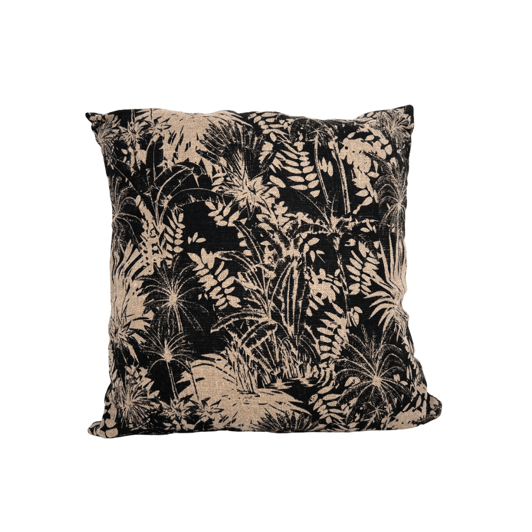 Fronde de palmier Ahe | Housse de coussin en lin | Naturel 45x45cm