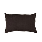 Fronce de coussin en lin | Noir 40x60cm