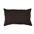Fronce de coussin en lin | Noir 40x60cm