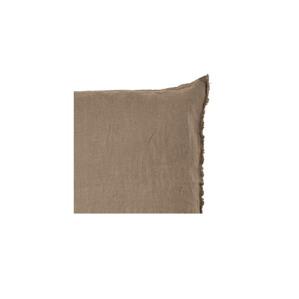 Fronce de coussin en lin | Brownie | 45x45cm
