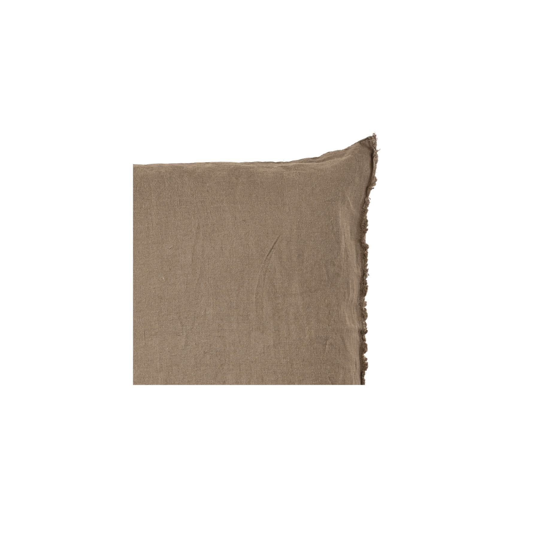 Fronce de coussin en lin | Brownie | 45x45cm