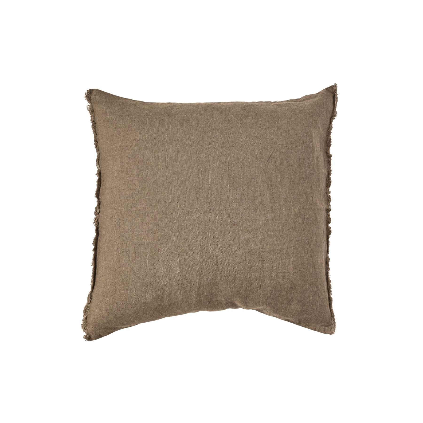 Fronce de coussin en lin | Brownie | 45x45cm