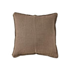 Fronce de lin pour coussin | Bord brodé Brownie | 45x45cm
