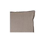 Fronce de coussin en lin | Bord brodé | Granit 40x60cm
