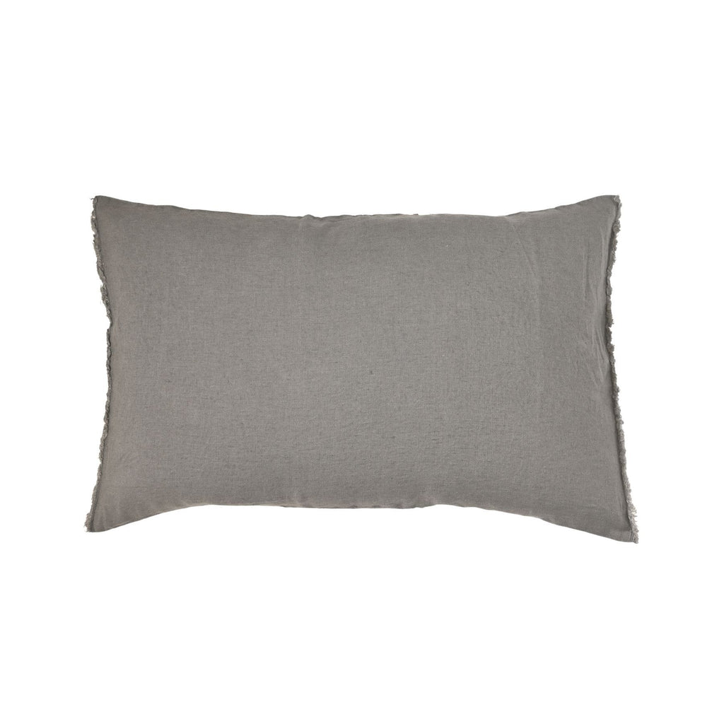 Fronce de coussin en lin | Granit 40x60cm