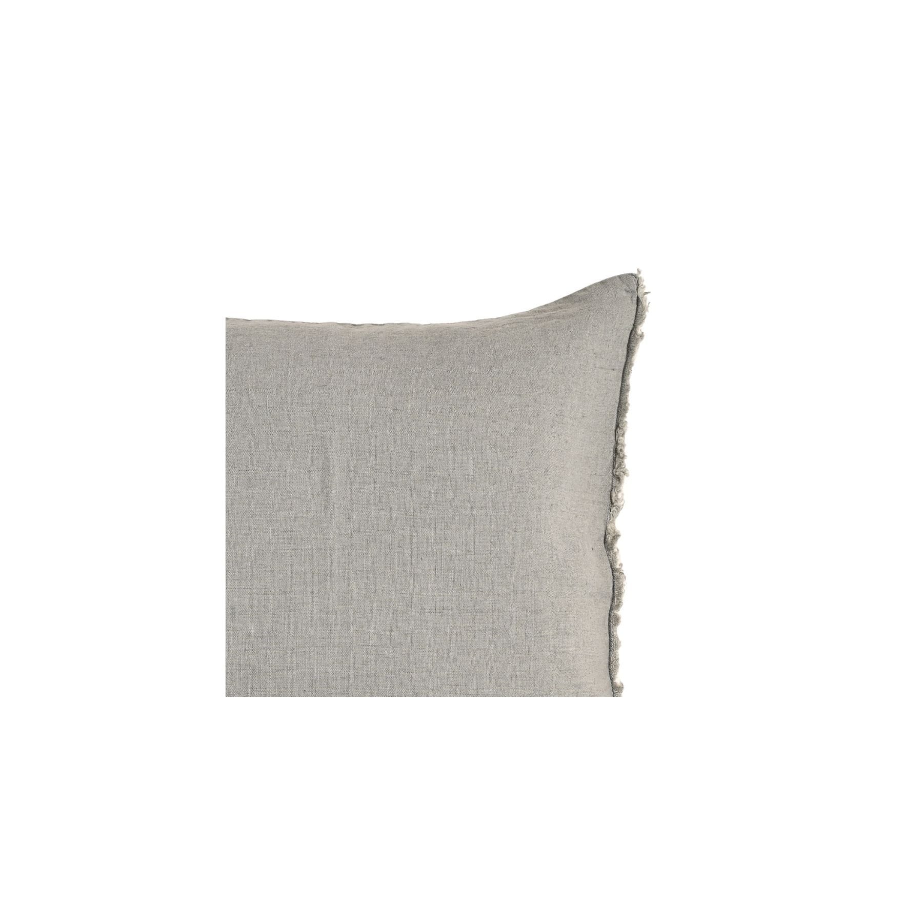 Fronce de coussin en lin | Gris clair 45x45cm
