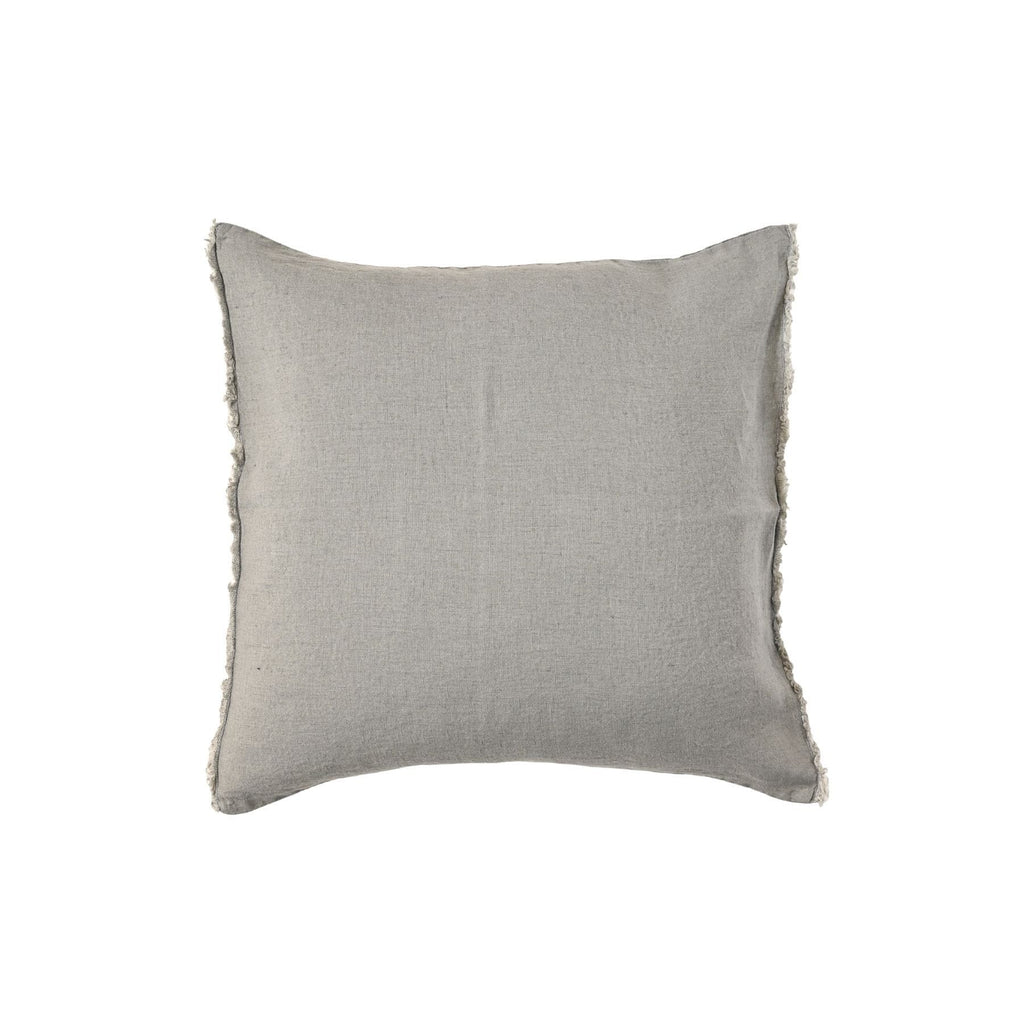 Fronce de coussin en lin | Gris clair 45x45cm
