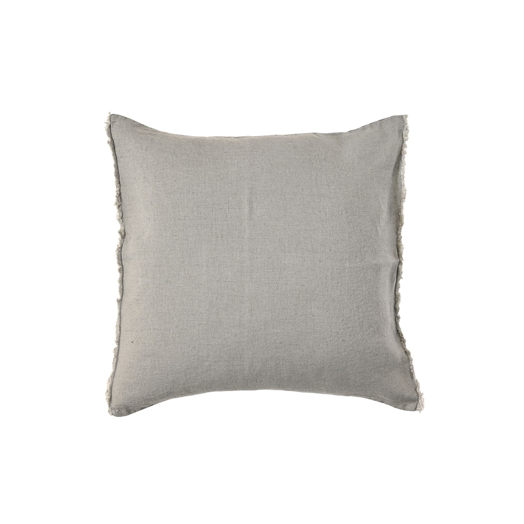 Fronce de coussin en lin | Gris clair 45x45cm