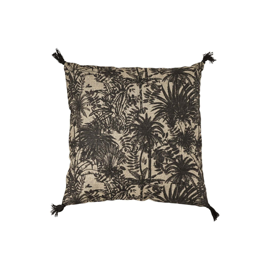 Fronce de coussin en lin | Mahe Palm | Kaki 45x45cm