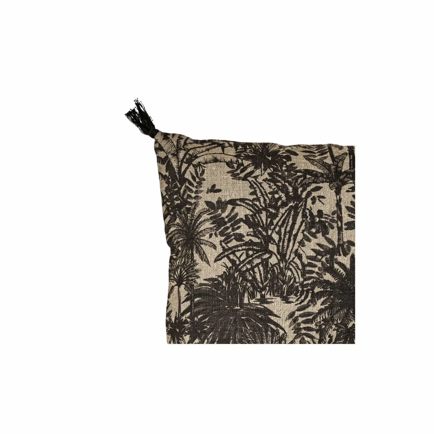 Fronce de coussin en lin | Mahe Palm | Kaki 45x45cm