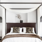 Fronce de coussin en lin | Mahe Palm | Kaki 45x45cm