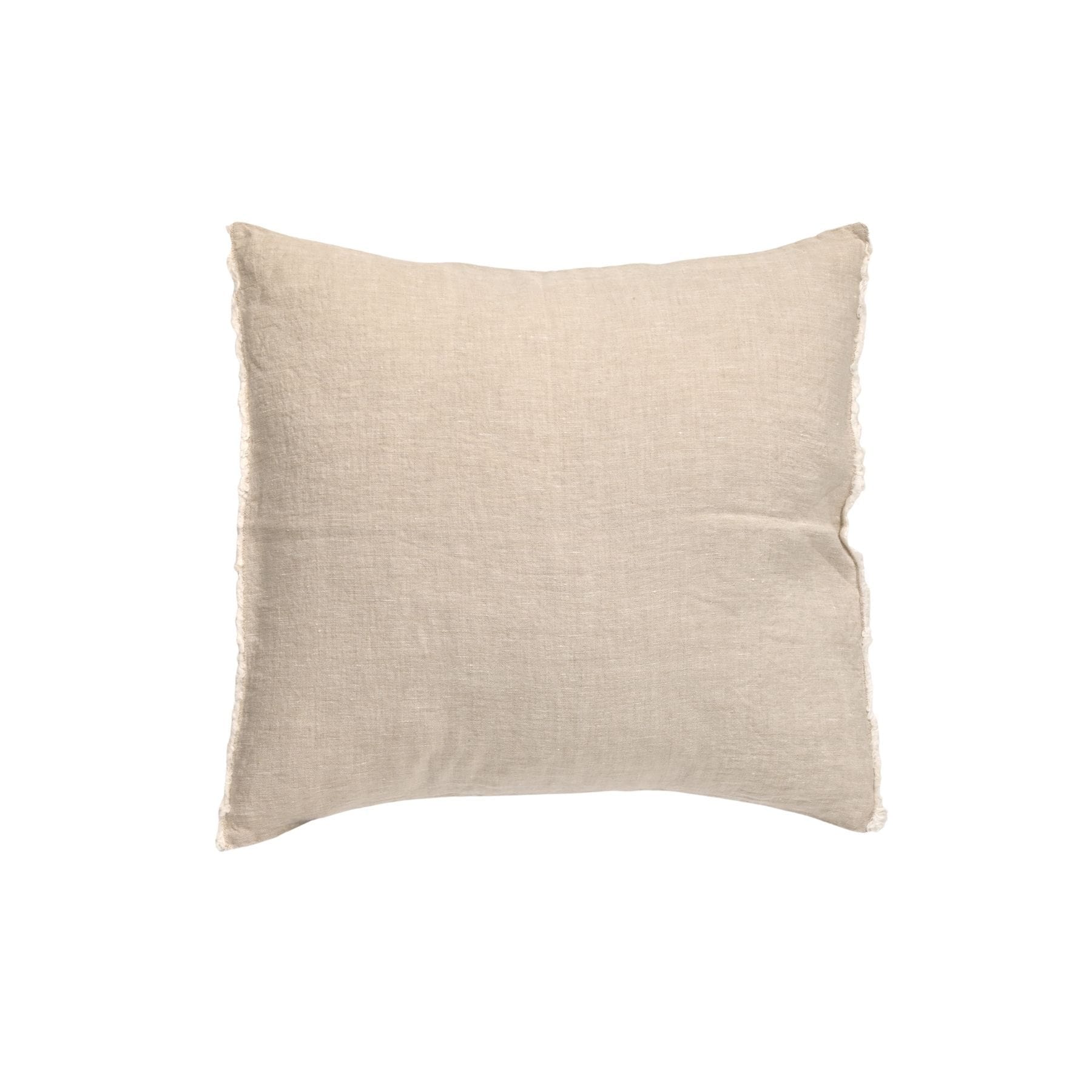 Fronce de coussin en lin | Sable 45x45cm