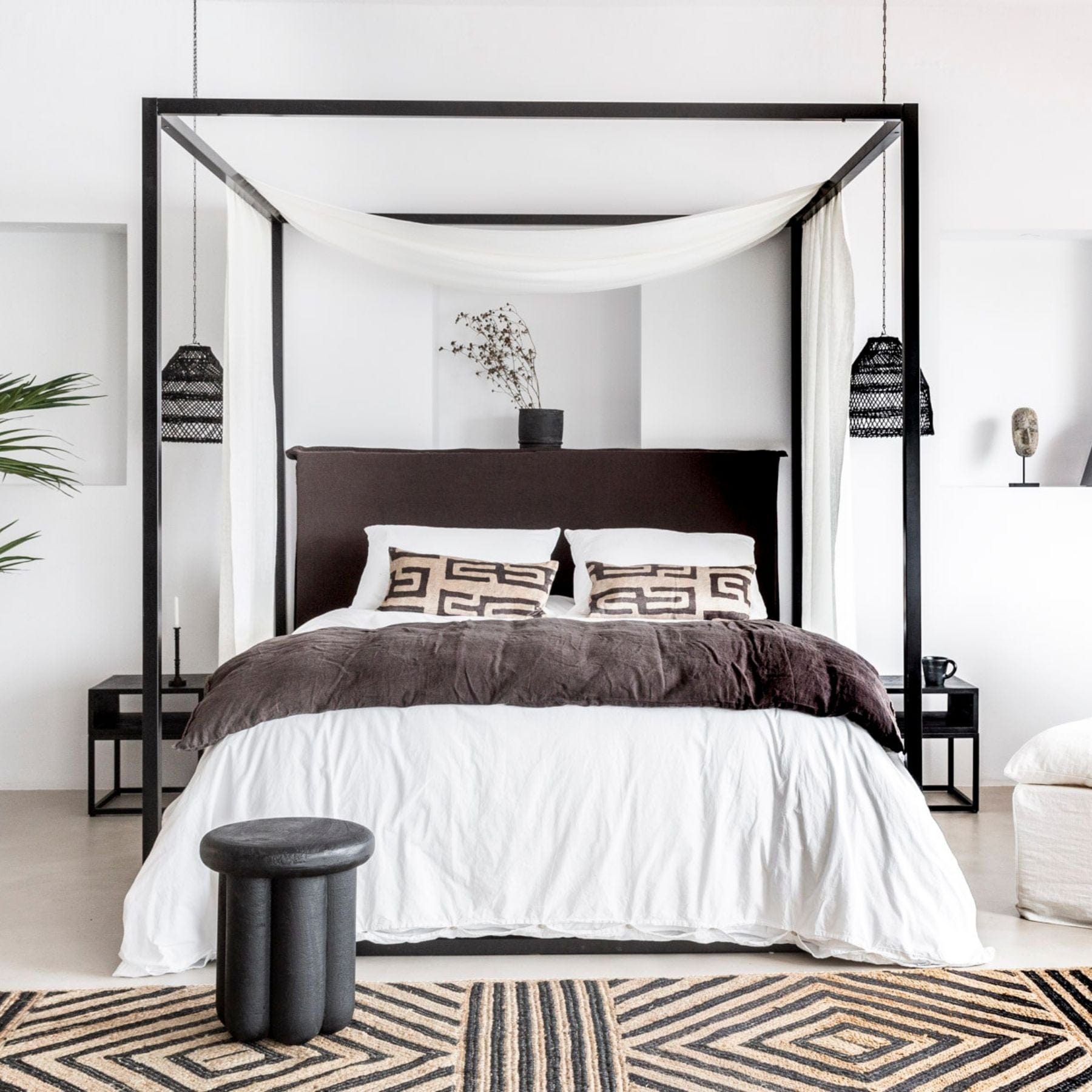 Couette en lin | Noire 200x85cm