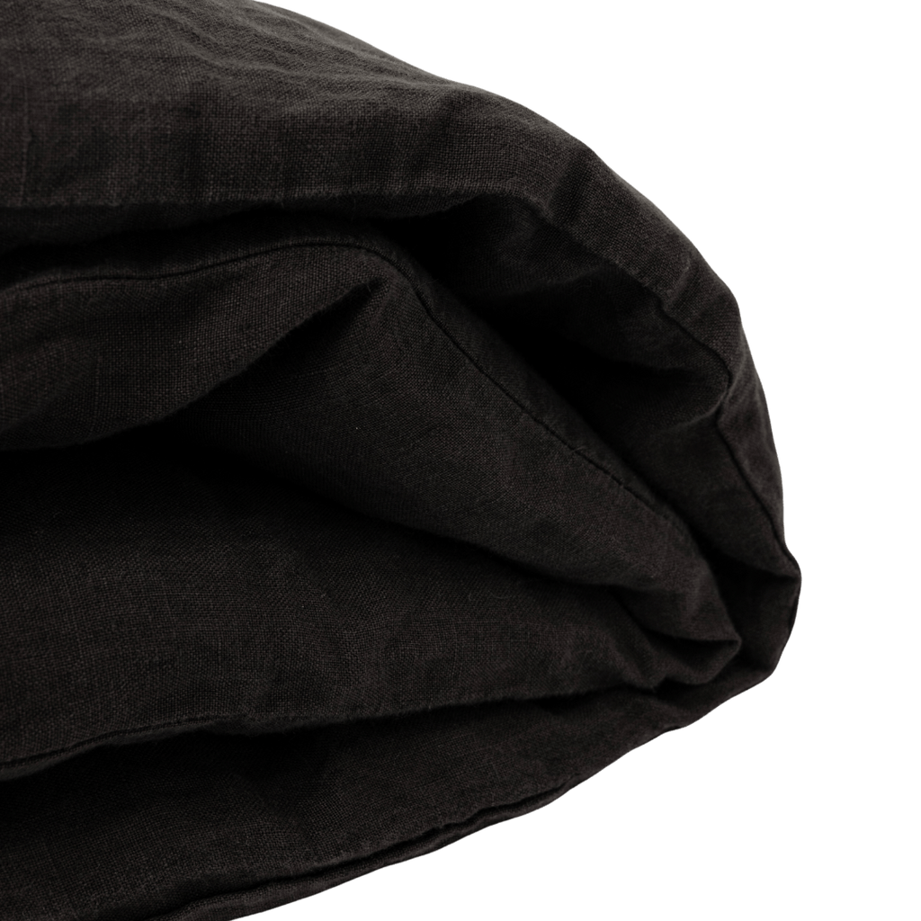 Fronde de couette en lin | Noire 200x85cm