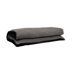 Couette en lin | Bord brodé | Granit 200x85cm