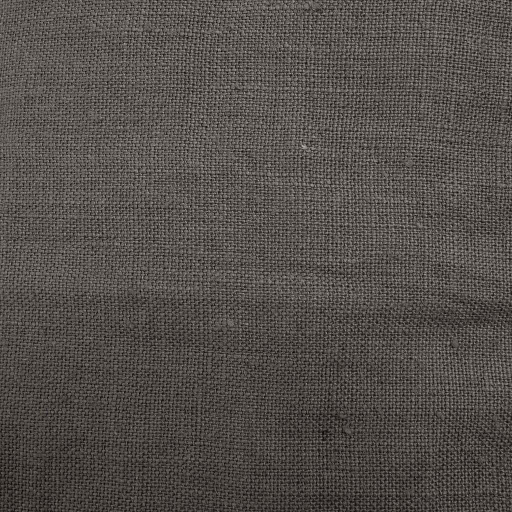 Couette en lin | Bord brodé | Granit 200x85cm