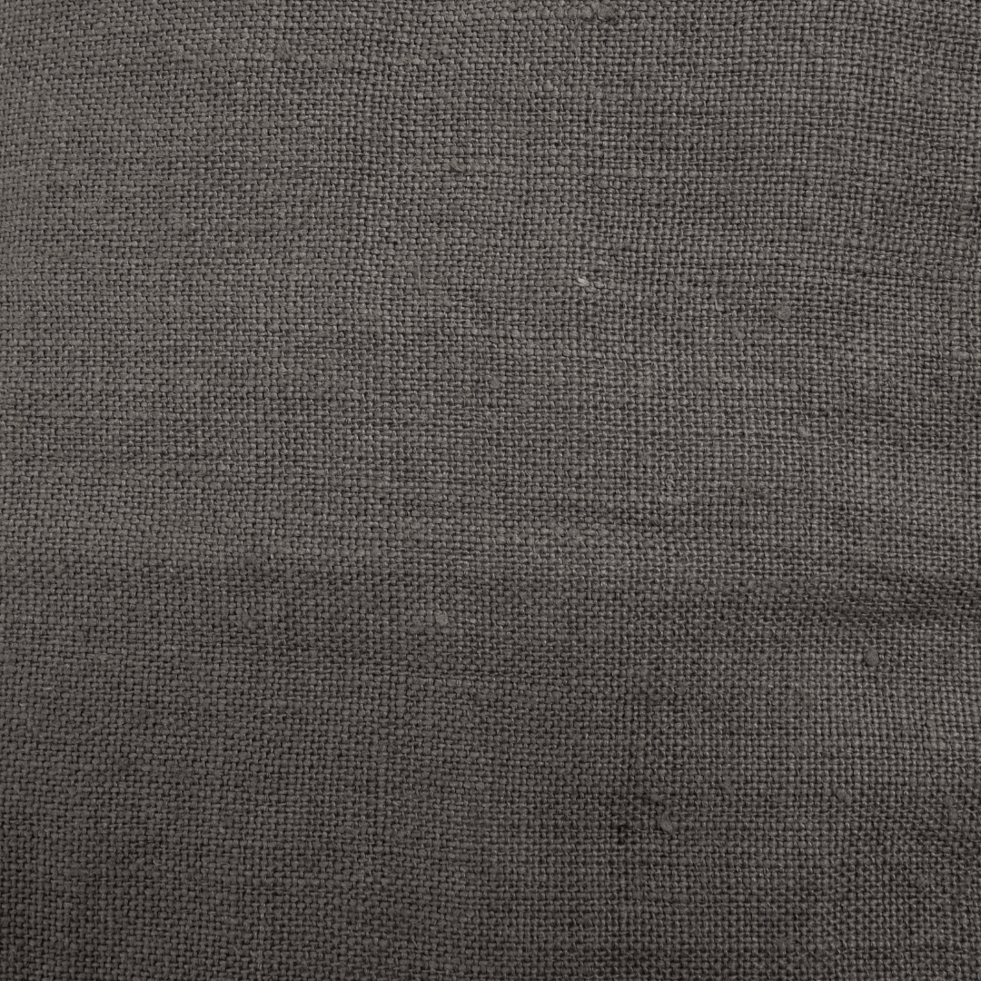 Couette en lin | Bord brodé | Granit 200x85cm