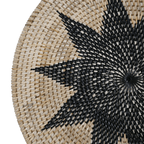 Panier décoratif Lontar | Motif décagramme | 40cm