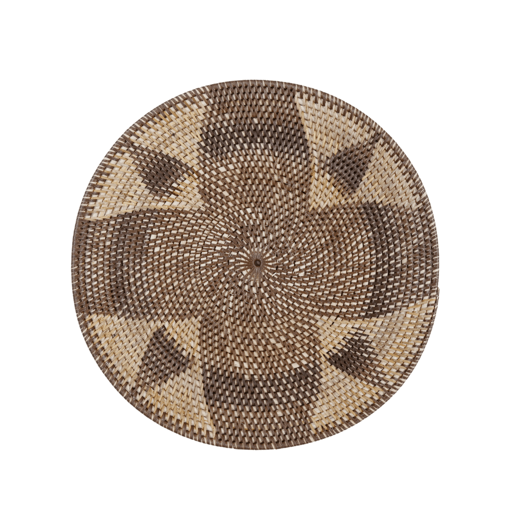 Panier décoratif Lontar | Motif losange | 40cm