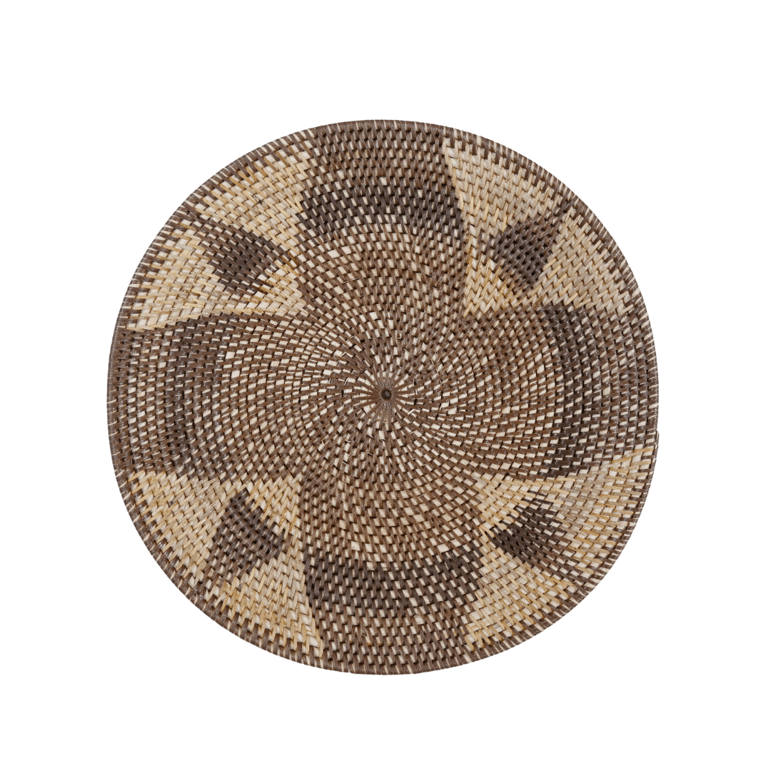 Panier décoratif Lontar | Motif losange | 40cm