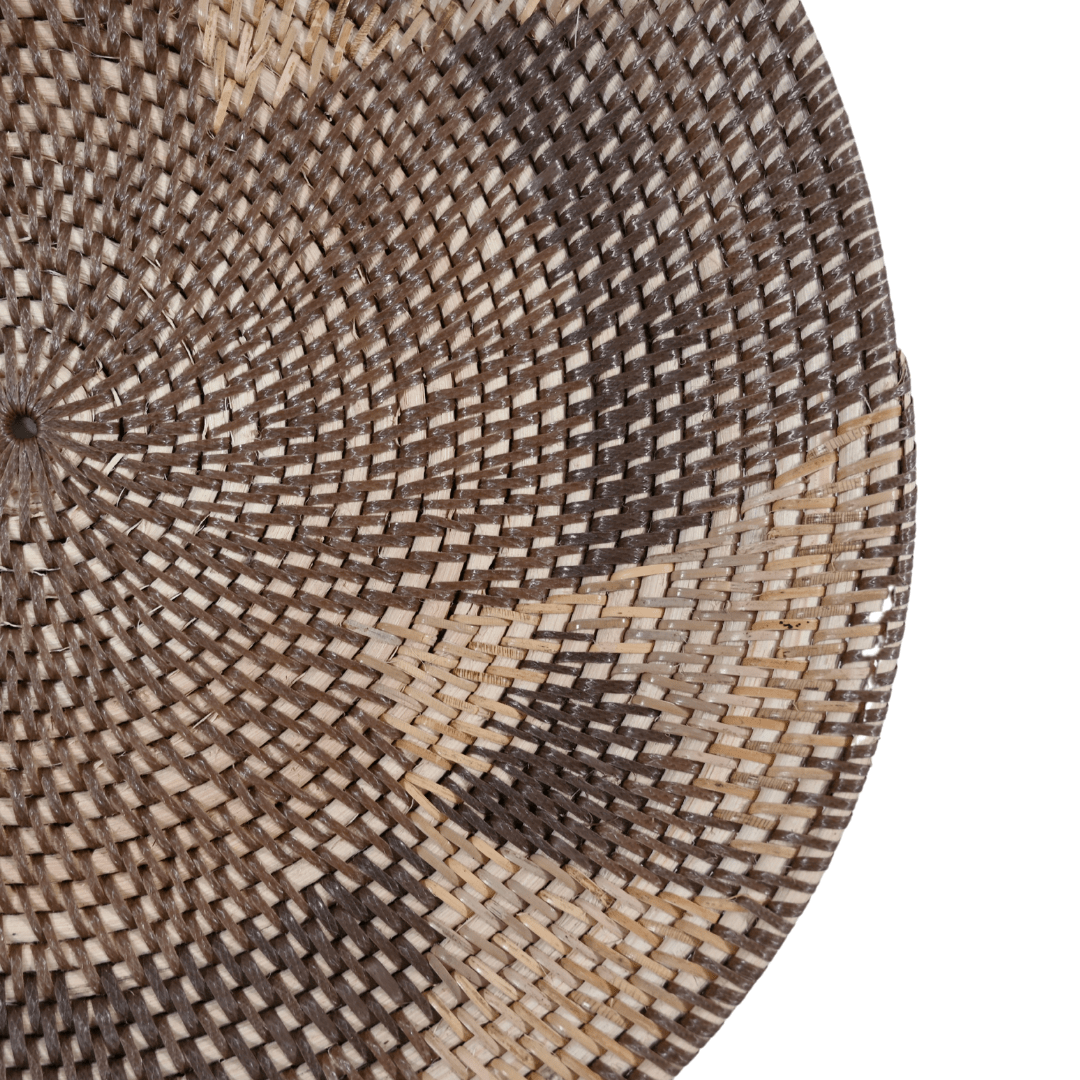 Panier décoratif Lontar | Motif losange | 40cm