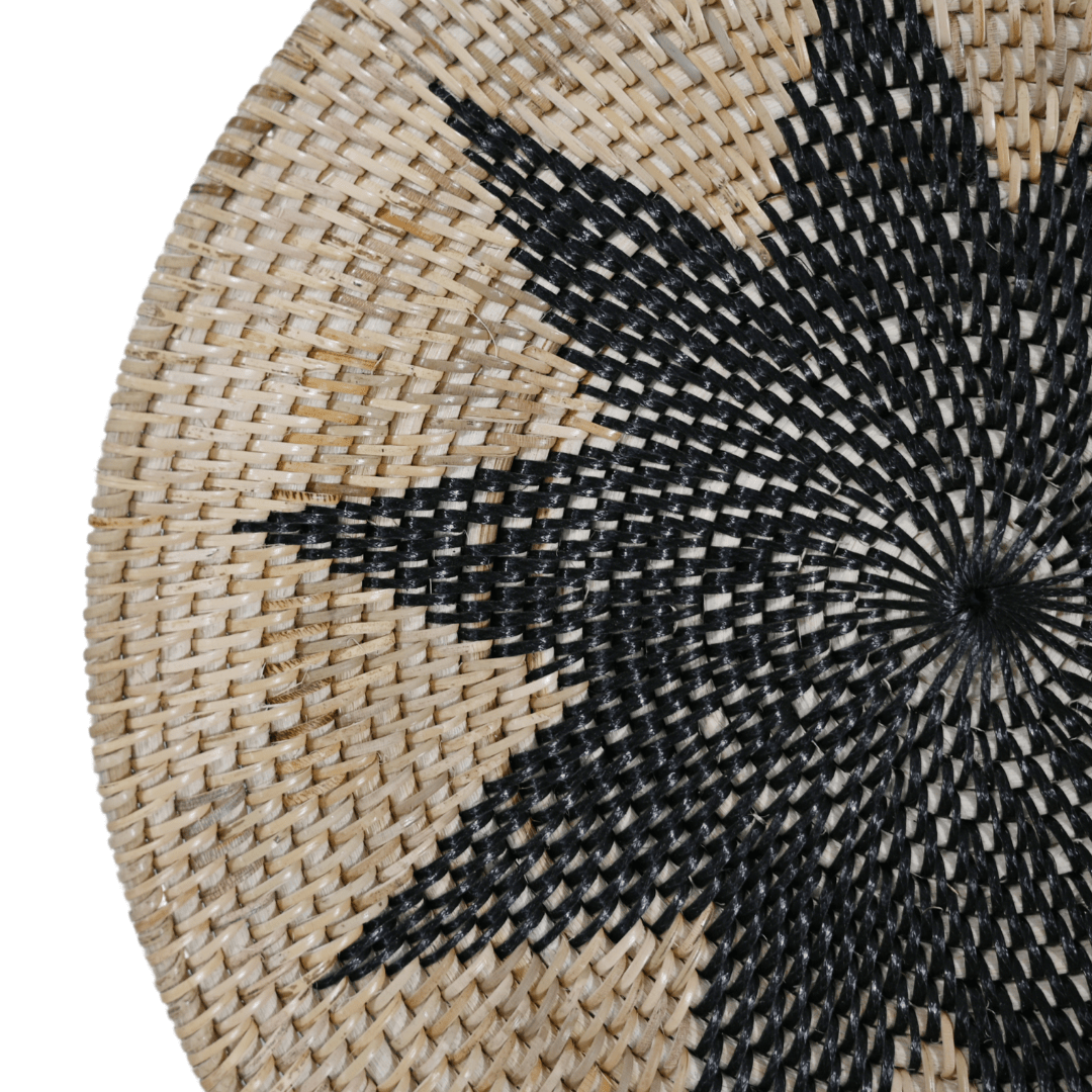 Panier décoratif Lontar | Motif octagramme | 30cm