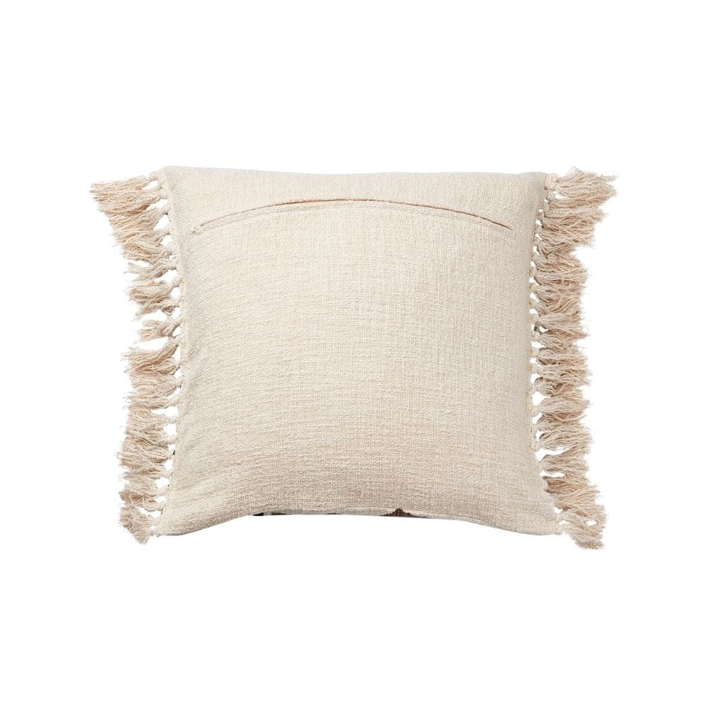 Fronçon Malien pour housse de coussin | Noir/Brun 50x50cm