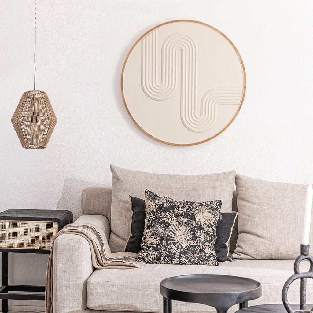 Décoration murale en forme de labyrinthe | Blanc cassé