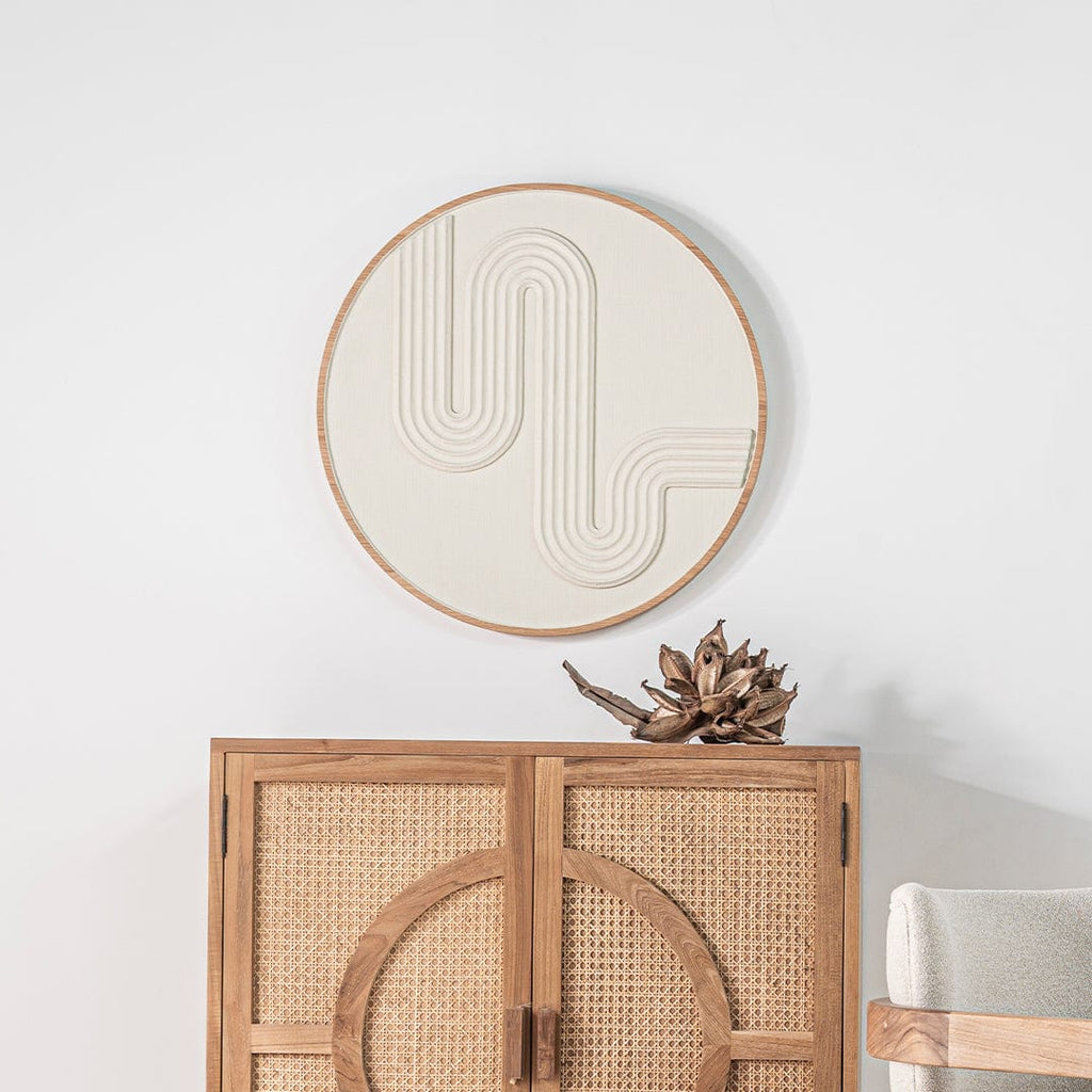 Décoration murale en forme de labyrinthe | Blanc cassé