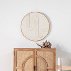 Décoration murale en forme de labyrinthe | Blanc cassé